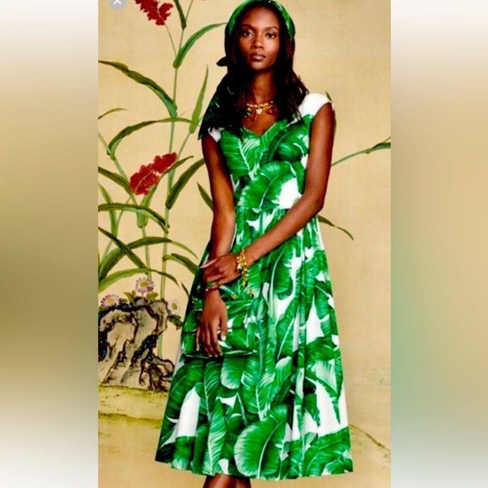 Dolce & Gabbana Banana Leaf print dress sz IT38